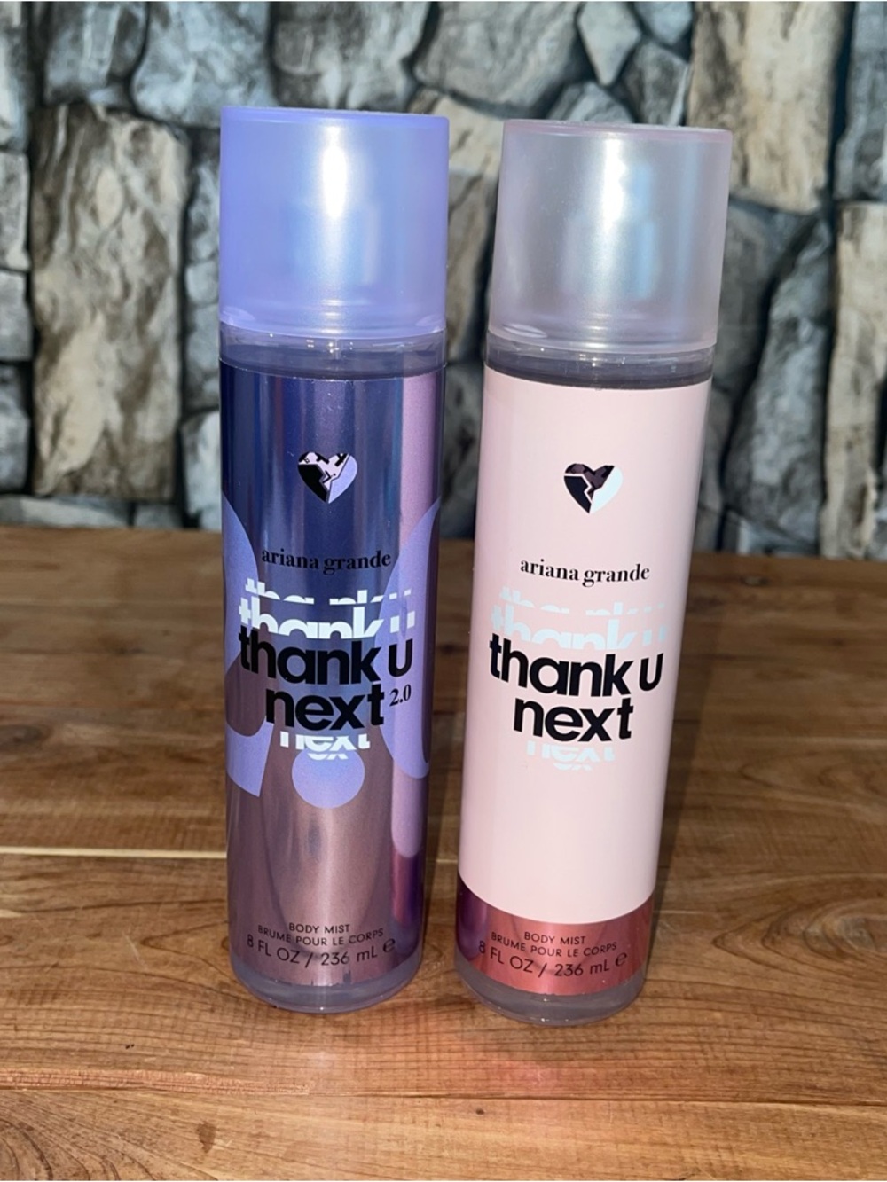 Ariana Grande NEXT Metallic Lavender Purple Pink 2.0 Body Mist Bottle